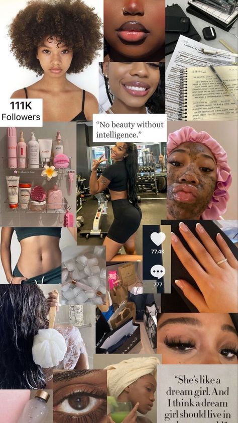 Vision Board Black, Femininity Aesthetic, Girls Volleyball, I Love Being Black, Vision Board Wallpaper, Mode Tips, Vision Board Goals, Volleyball Shorts, Dream Vision Board