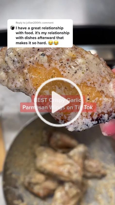 Karim (@ice.karimcooks) has created a short video on TikTok with music HOT & SPICY SALSA. | I think I started a wing war 😈 Pick a side. #TeamKarim #healthyrecipe #quickrecipes #tiktokchef #homechef #icekarim #homecooking #tiktokfood | BEST Crispy Garlic Parmesan Wings on Tik Tok | #TEAMKARIM Parmesan Wings, Garlic Parmesan Wings, Pick A Side, Crispy Garlic, Spicy Salsa, A Wing, Hot Spicy, Garlic Parmesan, Home Chef