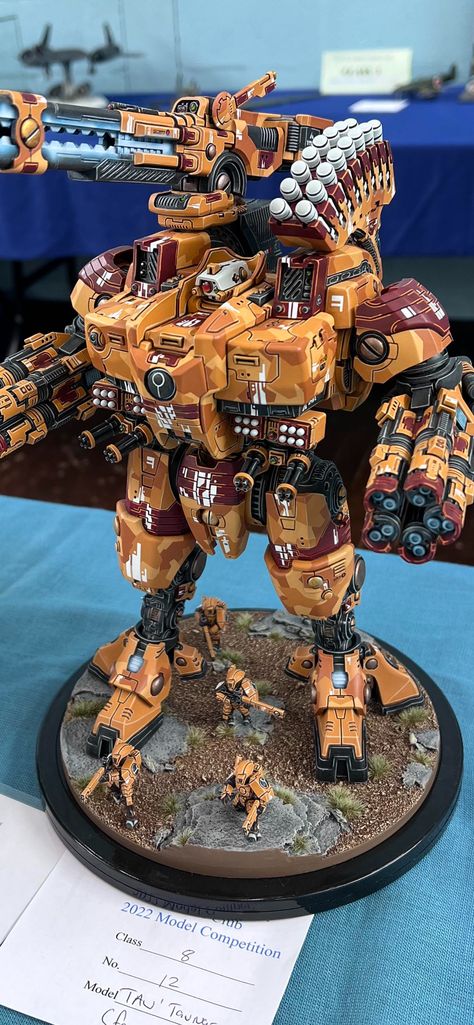 Tau 40k Miniatures, Tau 40k Art, Warhammer 40k Miniatures Tau, Warhammer 40k Tau Miniatures, Tau Mech, Titan 40k, Tau Warhammer 40k, Tau Battlesuit, Warhammer Tau