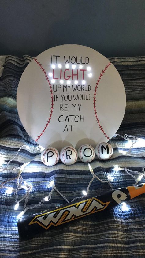 Baseball Promposal Hoco Proposal Baseball, Promposal Baseball Ideas, Baseball Softball Promposal, Promposal Ideas Baseball High Schools, Sadies Proposals Ideas Baseball, Promposal Ideas For Softball Players, Sadies Proposals Baseball, Baseball Themed Promposal, Baseball Prom Proposal