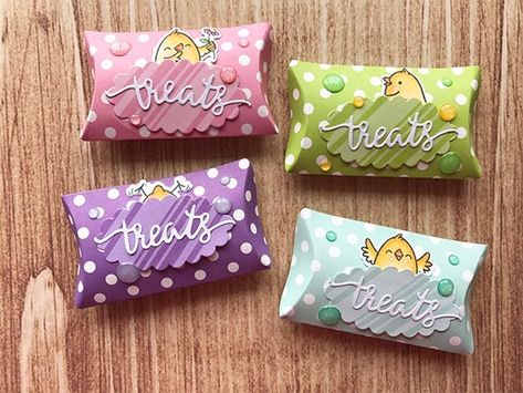 Project: Easter Treat Box – Stamping Pillow Treats, Easter Treat Box, Eid Envelopes, Easy Easter Treats, Easter Gift Boxes, Spring Pillow, Halloween Treat Boxes, Easter Pillows, Easter Presents