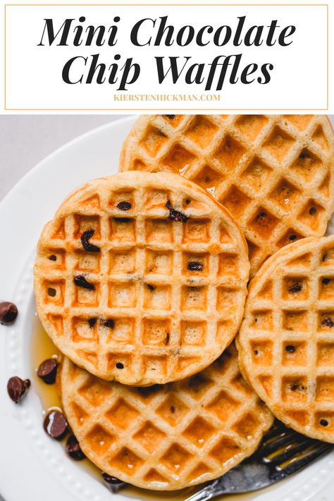 Mini Chocolate Chip Waffles, Mini Waffles For One, Dash Waffle Maker Recipes Healthy, Waffle Recipe Mini Dash, Mini Waffles Recipe, Dash Mini Waffle Maker Recipes Easy, Dash Waffle Maker Recipes, Dash Mini Waffle Maker Recipes, Mini Waffles