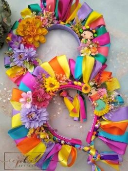 16 De Septiembre Hair Ideas, Mexican Headband, Dia De Los Muertos Decorations Ideas, Piñata Ideas, Mexican Doll, Mexican Birthday, Mexican Crafts, Mexican Outfit, Mexican Party