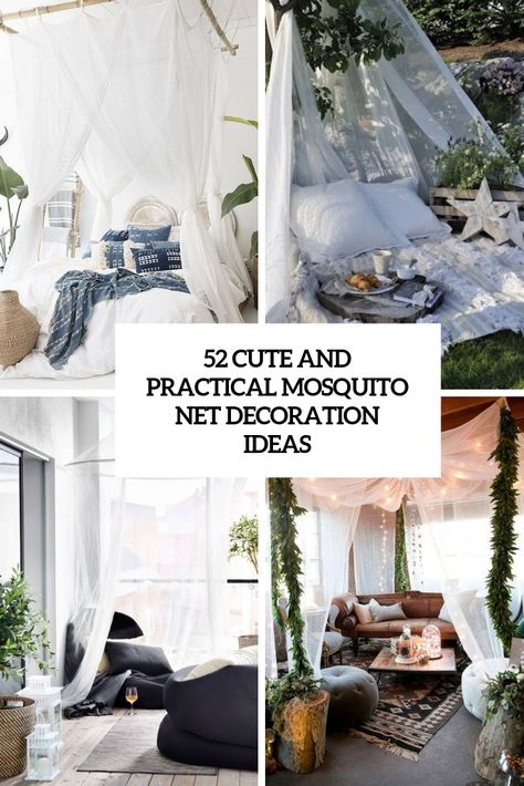 52 Cute And Practical Mosquito Net Decoration Ideas - DigsDigs Mosquito Net Outdoor Ideas, Hammock Mosquito Net, Mosquito Net Bedroom Ideas, Bed Mosquito Net Ideas, Bed Mosquito Net, Mosquito Net Ideas, Mosquito Net For Bed, Diy Mosquito Net, Mosquito Net Bedroom