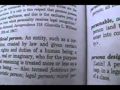 You are not a person, you have a person. Everything that comes to you in all capital letters, like your bills, driver license ect. pretty much everything you apply for or register for from the corperation of canada. So you are not a person you have a person, stawman ect.    join www.newrevradio.com and learn your rights thanks all!!! Black Law Dictionary, Blacks Law Dictionary, Driver License, Law Books, Paying Bills, Capital Letters, World History, Pretty Much, The Meaning