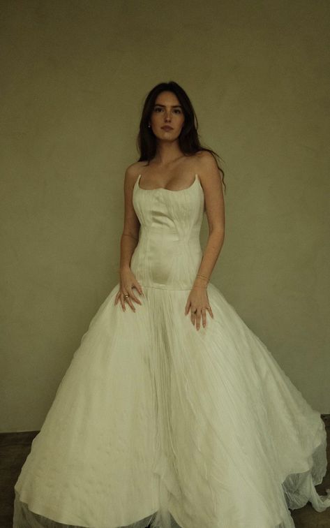 THE COLETTE — CINQ Drop Waist Wedding Dress, Outfit Creator, Spring Summer Wedding, Wedding Dress Alterations, Bespoke Wedding Dress, Bridal Elegance, Silk Tulle, Summer Wedding Dress, Satin Gown