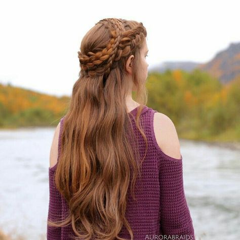 Medieval Hairstyles, Viking Hair, Princess Hairstyles, Braids For Long Hair, Hair Dos, Pretty Hairstyles, Hair Goals, Hair Tutorial, Beautiful Hair