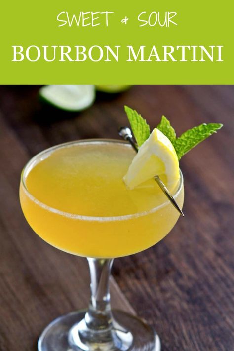 This bourbon lemondrop martini is sweet, sour and everything you LOVE about Lemondrop Martini's! #bourbon #bourboncocktails #martini #lemondropmartini #easycocktails #cocktailsrecipes Lemondrop Martini, Lemon Drop Martini Recipe, Lemon Drop Shots, Lemon Martini, Spicy Cocktail, Lemon Drop Martini, Bourbon Drinks, Communal Table, Sour Mix