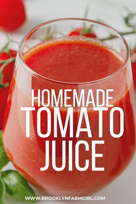 Easy Tomato Juice Recipe, Canning Tomato Juice, Homemade Tomato Juice, Tomato Juice Recipes, Homemade Apple Juice, Canned Tomato Juice, Celery Salt, Fresh Tomato Recipes, Canned Vegetables