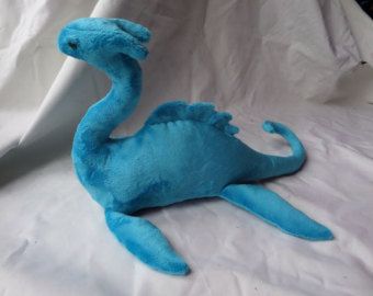 sea serpent amigurumi | Turquoise Plush Loch Ness Monster / Sea Dragon / Plesiosaur / Nessie ... Diy Sy, Baby Mobil, Custom Plush, Sea Serpent, Plushie Patterns, Loch Ness Monster, Sewing Stuffed Animals, Sea Dragon, Loch Ness