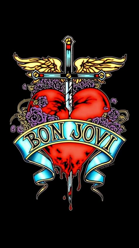 80s Bands Wallpaper, Bon Jovi Wallpaper Iphone, Bon Jovi 80s Wallpaper, Bon Jovi Wallpaper Aesthetic, Bon Jovi Album Covers, 80s Rock Wallpaper, Classic Rock Wallpapers, Wallpaper Rock And Roll, Jon Bon Jovi Wallpaper