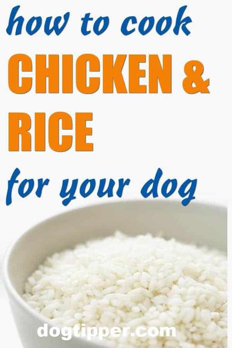 How to Cook Chicken and Rice for Dogs