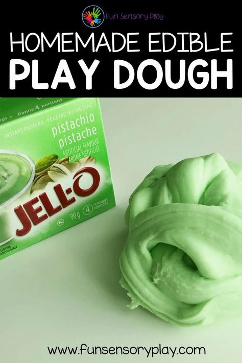 Jello Sensory Play, Edible Play Doh, Fidget Crafts, Jello Play Dough, Kid Fun Activities, Edible Finger Paint, Best Homemade Playdough Recipe, Edible Play Dough Recipe, Edible Play Dough