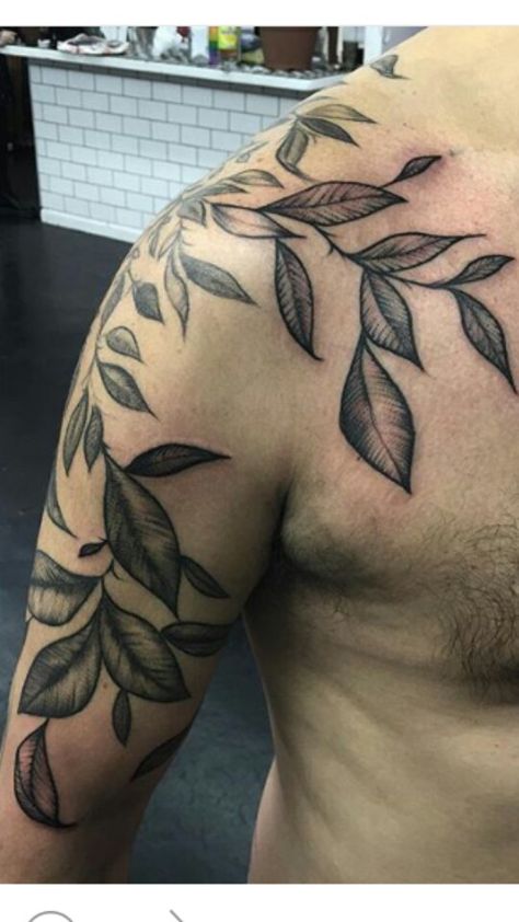 Full Arm Plant Tattoo, Vine Sleeve Tattoo Men, Vine Shoulder Tattoo Men, Ivy Tattoo Men, Leaves Tattoo Men, Leaf Tattoo Men, Arm Tattoo Leaves, Plant Tattoo Men, Rowan Tattoo