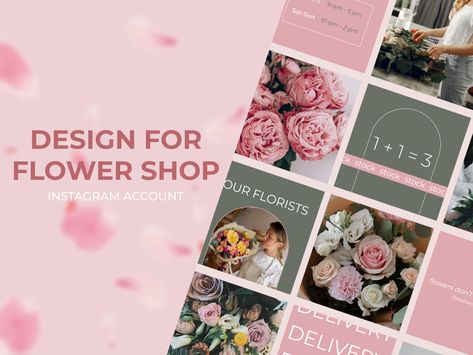 Social Media Instagram l Flower Shop by Daria Spirina Profile Instagram, Flower Shop Design, Social Media Branding, Media Post, Flower Shop, Social Media Post, New Work, Creative Professional, Clothing Brand