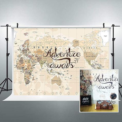 Map Backdrop, Map Photography, Photo Shoot Backdrop, Shoot Backdrop, Bridal Shower Photography, Graduation Party Backdrops, America Photography, Around The World Theme, Travel Baby Shower Theme