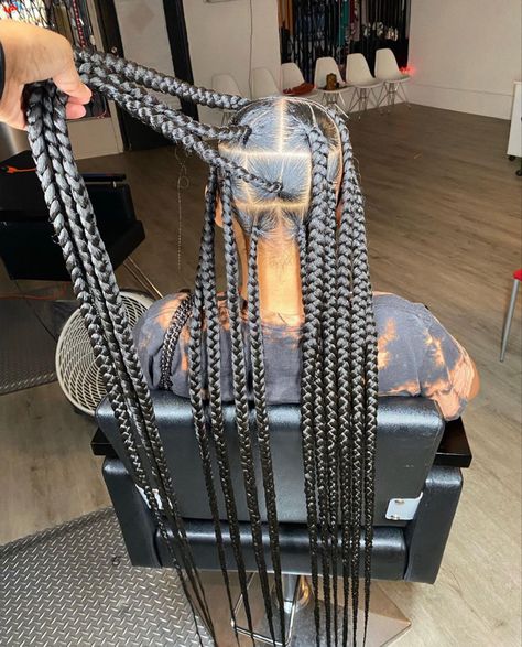 Large Knotless Braids Hairstyles, Winter Protective Styles, Chunky Box Braids, Knotless Braid, Large Box Braids, Colored Box Braids, Cute Box Braids, Big Box Braids, Big Braids