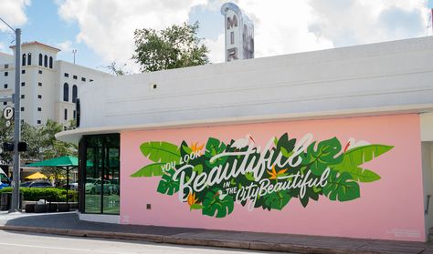 City of Coral Gables Unveils Murals on the Mile - Aventura Magazine. Bacardi Aesthetic, Mural Fence, Exterior Murals, Creative Elements, Mural Wall, Wall Paintings, Tropical Art, Coral Gables, Mural Wall Art