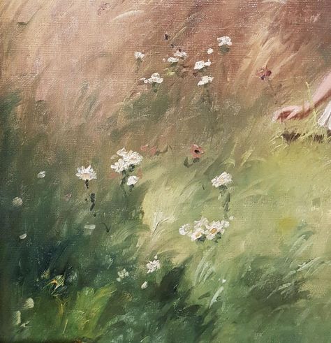 Antal Neogrady - Spring on the lawn (detail) Piskel Art, Arte Indie, Arte Peculiar, Arte Inspo, Ethereal Art, Green Aesthetic, Pretty Art, Pretty Pictures, Classic Art