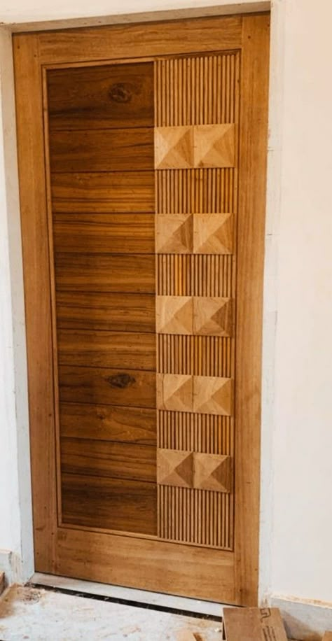 Sagon Wood Door, Solid Wood Doors Design, Sagwan Door Design, Teak Door, Main Door Design Photos, Entry Door Designs, Flush Door Design, Main Doors, House Front Door Design