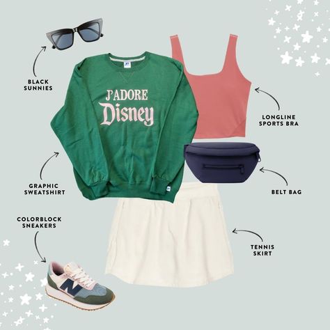 8 Mom-Approved Outfits to Wear on a Disney Vacation | The Everymom Cute Disney Outfits For Women, Disneyland Aesthetic Outfit, Disney Ootd, Cute Outfits To Wear, Disneyland Aesthetic, Disney Park Outfit, Disney Attire, Disney Outfits Women, Outfits For Moms