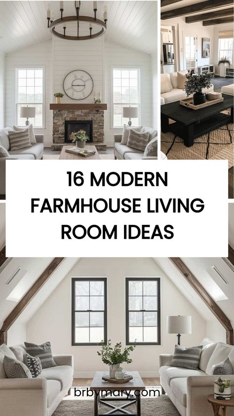 Here are 16 Modern Farmhouse Living Room Ideas to get inspired and give your home interior a refresh. When it comes to designing a modern farmhouse living room, the key is blending comfort with style. Modern Farmhouse Living Room Ideas, Farmhouse Home Design, Distressed Wood Furniture, Farmhouse Living Room Ideas, Modern Farmhouse Living, Modern Country Style, Home Design Inspiration, Farm House Colors, Modern Farmhouse Living Room