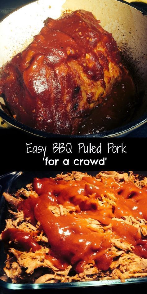 Easy BBQ Pulled Pork 'for a crowd' | Aunt Bee's Recipes Pulled Pork For A Crowd, Pork For A Crowd, Grill Tips, Bbq Pulled Pork Recipe, Meals For A Crowd, Crockpot Appetizers, Pork Recipes Easy, Appetizers For A Crowd, Easy Bbq