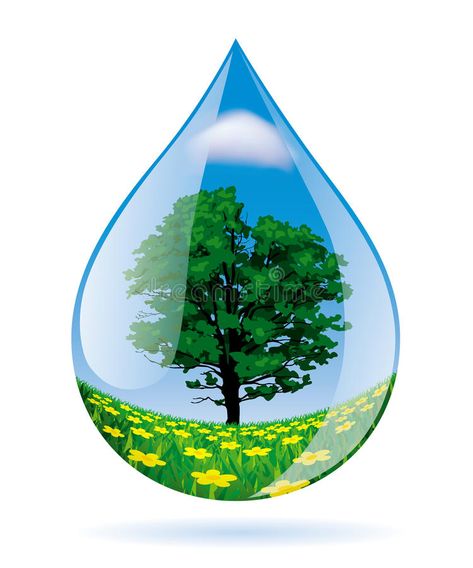 Illustration about Raster version of image of a water drop with a landscape There is in addition a format (EPS 8). Illustration of water, summer, environment - 12036025 Color Worksheets For Preschool, Recycling Facts, Preschool Decor, Landscape Vector, Fruit Cartoon, Christmas Landscape, Bubbles Wallpaper, Flower Drawing Design, Plant Vector