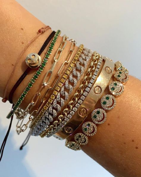 Lisa Gozlan Jewelry, Lisa Gozlan Bracelet Stack, Lisa Gozlan Stack, Liza Gozlan Bracelets, Lisa Gozlan Bracelets, Bracket Stacks, Lisa Gozlan, Arm Stack, Beaded Bracelet Stack