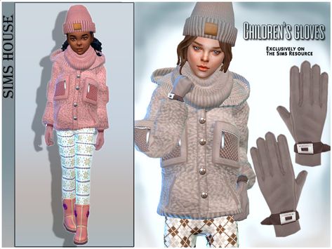 The Sims Resource - Children's gloves for a teddy jacket Sims 4 Infant Winter Clothes Cc, Sims 4 Cc Cold Weather Clothes, Sims 4 Winter Cc, Sims Accessories, Toddler Gloves, Sims 4 Things, Sims Download, Sims 4 Cc Kids Clothing, Kids Winter Jackets