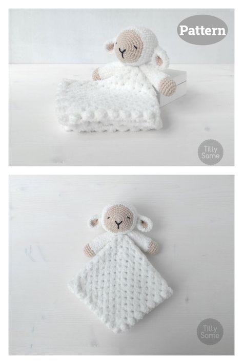 6 Little Lamb Baby Lovey Free Crochet Pattern and Paid - Page 2 of 2 Lamb Lovey Crochet Free Pattern, Crochet Lovey Free Pattern Easy, Crochet Snugglers, Crochet Lamb Pattern, Security Blanket Crochet Pattern, Crochet Pets, Crochet Lovey Free Pattern, Lovey Crochet Pattern, 3d Crochet