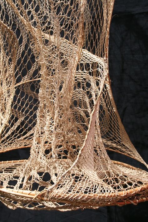 Experimental Knitting, Fabric Sculpture, Freeform Crochet, Beading Projects, Wicker Chair, Handmade Paper, Three Dimensional, Fiber Art, Macrame