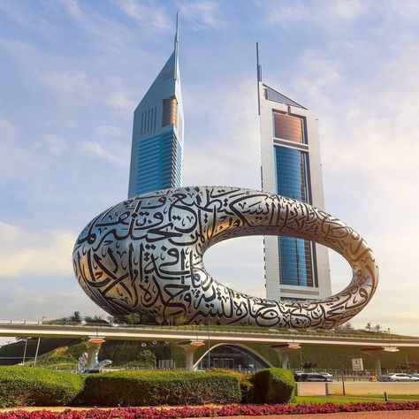 Museum of the Future | Emirates | Emirates | Mesmerising inside and out, step into the world of tomorrow at Dubai's Museum of the Future. 📸 Khalifa Al Fuqaei | By Emirates Museum Of The Future Dubai, Museum Of The Future, World Of Tomorrow, The Future, Dubai, The World, Quick Saves