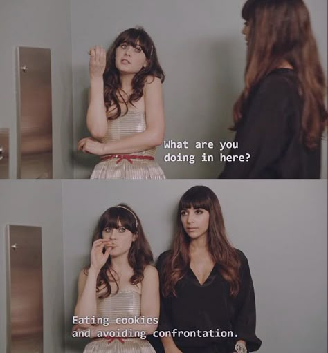 Awkward Girl Aesthetic, New Girl Memes, New Girl Tv Show, Nick And Jess, Meet Cute, Awkward Girl, New Girl Quotes, Jessica Day, Nick Miller