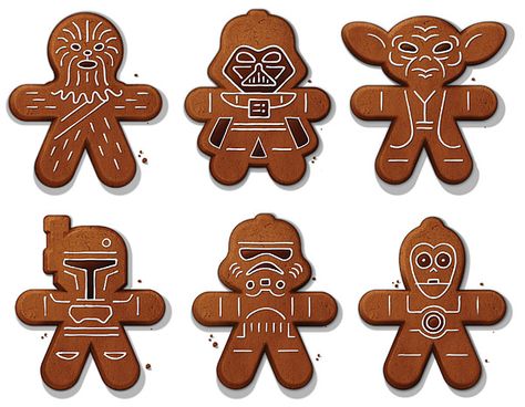 Star Wars Gingerbread, Star Wars Cookies, Star Wars Bb8, Star Wars Love, Star Wars Christmas, Think Geek, Gingerbread Cookie, Star Wars Birthday, 12 December