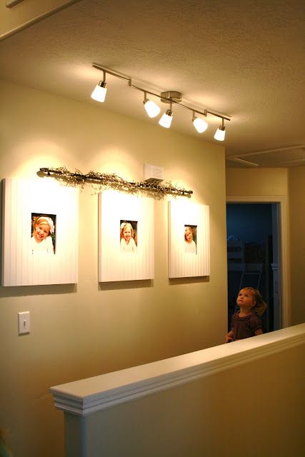 Nice looking, inexpensive track lighting.  Ikea The House of Smiths - Home DIY Blog Track Lights Living Room, Ikea Light Fixture, Pottery Barn Mirror, Modern Track Lighting, Track Lighting Kitchen, Hallway Makeover, Hallway Light Fixtures, Dark Hallway, Track Lighting Fixtures