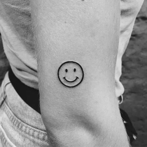 April Tattoos, Smile Face Tattoo, Smiley Tattoo, Emoji Tattoo, Smiley Face Tattoo, Smile Tattoo, Tattoos Sleeve, Tattoo Wrist, Tattoo Minimalist