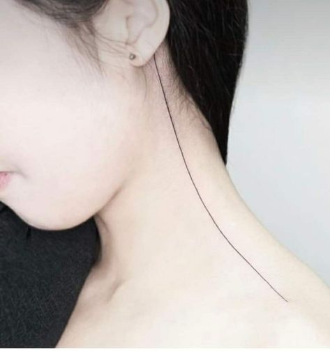 Neck Line Tattoo, Neckline Tattoo, Line Tattoo, Neck Line, Go Around, Line Tattoos, Tattoo Ideas, Choker Necklace, Tattoos