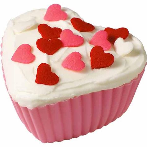 Heart Shaped Desserts, Big Cupcake, Silicone Baking Cups, Heart Cupcakes, Valentines Cupcakes, Sprinkle Cookies, Marshmallow Creme, Birthday Cupcake, Heart Cookies