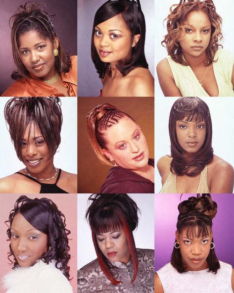 2003 Hairstyles, Photo Dump Black, 90's Hairstyles, Black Hair 90s, Black Hair Styles, 2000s Hair, 2000s Hairstyles, Black Hair Magazine, Instagram Photo Dump