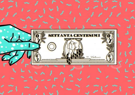 Pink is not the color of money | Editorial illustration on gender pay gap experienced by Italian women - Illustration price | Minty Money Editorial, The Color Of Money, Equal Pay, Gender Pay Gap, Owl Illustration, Italian Women, Woman Illustration, Public Policy, Editorial Illustration