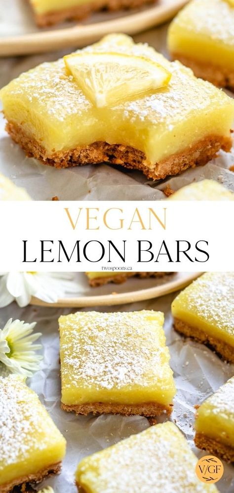 Vegan Lemon Bars, Gluten Free Lemon Bars, Easy Lemon Curd, Lemon Bars Recipe, Buttery Shortbread, Desserts Vegan, Shortbread Crust, Meringue Pie, Lemon Bars