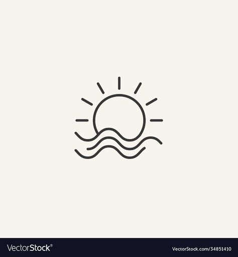 https://encrypted-tbn0.gstatic.com/images?q=tbn:ANd9GcSkMrOCRQG-qZTop8JYvT000nnBjKq_7_aPAw&usqp=CAU Wave And Sun Tattoo Simple, Minimalist Sun Logo, Sun And Wave Tattoo Simple, Sun And Waves Tattoo, Badge Tattoo, Resort Branding, Sun Outline, Wave Icon, Miami Boat