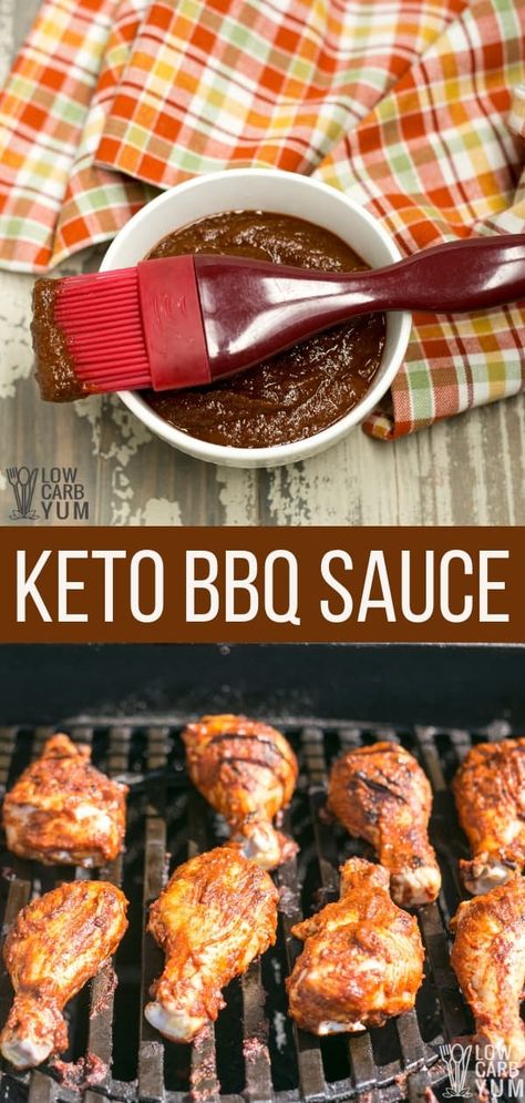 Easy BBQ Sauce for Low Carb Keto. This homemade BBQ sauce whips up in to time. Use it for any recipe with BBQ sauce. #easyrecipes #bbqsauce Keto Sauce Recipes, Keto Sauces Recipes, Keto Barbecue Sauce Recipe, Keto Bbq Sauce Recipe, Keto Dressing, Carolyn Ketchum, Keto Sauce, Keto Condiments, Keto Dips