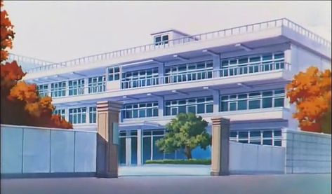 Japan school anime aesthetic 90s College Anime Aesthetic, Anime Highschool Aesthetic, Japanese School Reference, Anime Town Aesthetic, Anime School Classroom, Anime Elementary School, Japan School Building, Anime School Building, 90s Anime Scenery