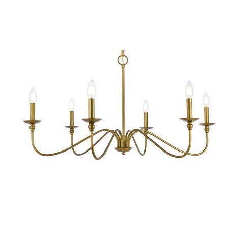 Laurel Foundry Modern Farmhouse Hamza 6-Light Candle Style Chandelier & Reviews | Wayfair Chandelier Metal, Candle Style Chandelier, Traditional Chandelier, Drum Chandelier, Candle Styling, Candelabra Bulbs, Brass Chandelier, Light Candle, Laurel Foundry Modern Farmhouse