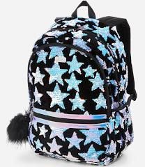 glitter school backpack Justice Bags, Justice Backpacks, Mochila Jansport, Galaxy Backpack, Justice Accessories, Sequin Backpack, School Campus, Backpack Reviews, Backpack For Teens