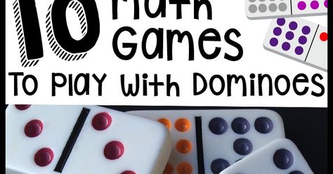 Upper Elementary Snapshots: 10 Math Games to Play with Dominoes Preschool Easter Games, Morning Bins, Educational Math Games, Preschool Easter, Math Night, Activity Preschool, Kids Backyard, Maths Games, Kids Camping