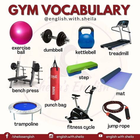 Gym Vocabulary, Trampoline Jump, Jump Rope Workout, Easy English, Sleepover Things, Sleepover Things To Do, Learning English, English Study, Jump Rope