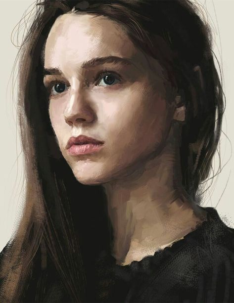 I dont care much for the painting subject itself but that is the style I am trying to recreate Acrylic Portrait Painting, 얼굴 드로잉, Digital Painting Portrait, 얼굴 그리기, Drawing Faces, Painting Subjects, Painting People, Dishonored, Hur Man Målar